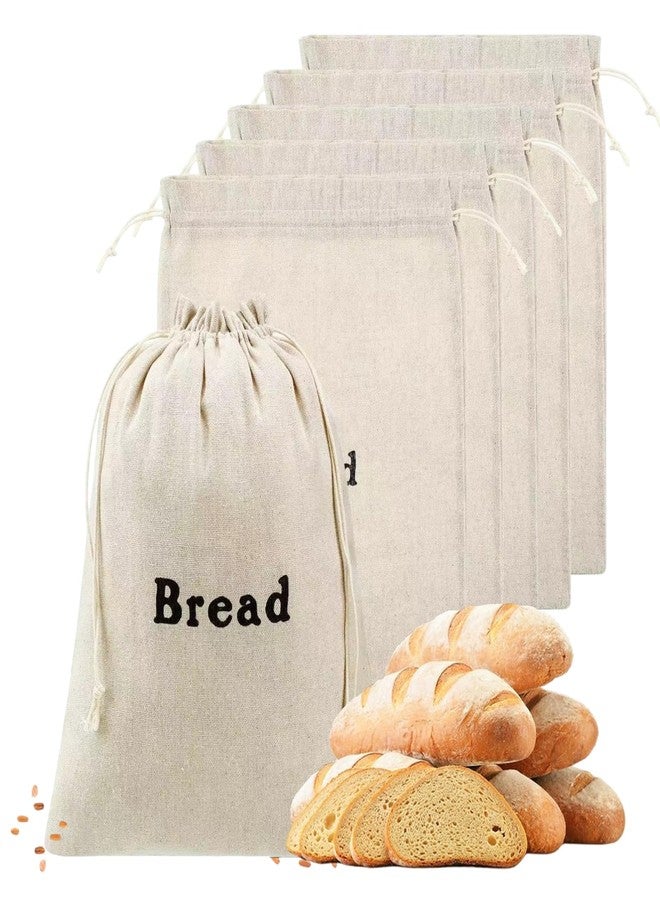 BMMN Reusable Bread Bags for Homemade, 12 x 15 Inch Linen Sourdough Bread Bags (6 Pieces) for Homemade Loaves & Pastries, Baking Gifts & Baking Supplies for Home Bakers, Stay Fresh Unbleached and Reusable - Image 1